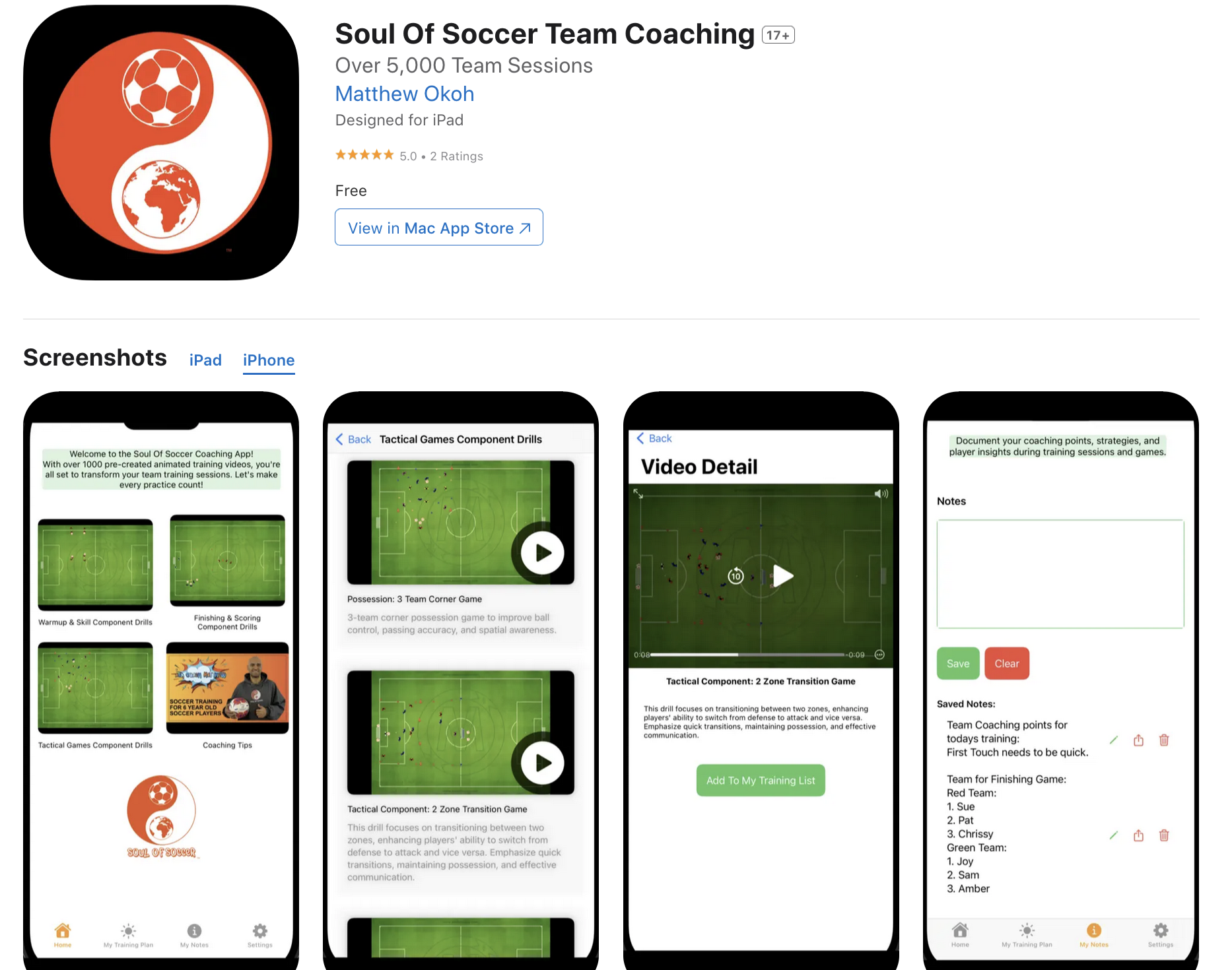 Soul Of Soccer Coaching App